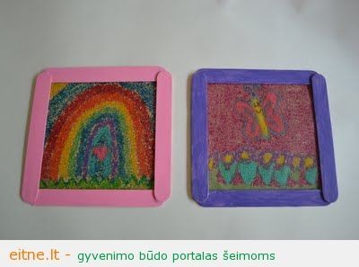 Piešimo technikos: piešimas ant smėlio popieriaus