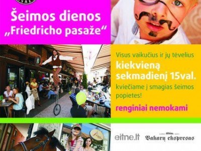 Kas vyksta Klaipėdoje: šeimos popietės Friedricho pasaže