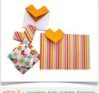Origami vokai Valentino dienai